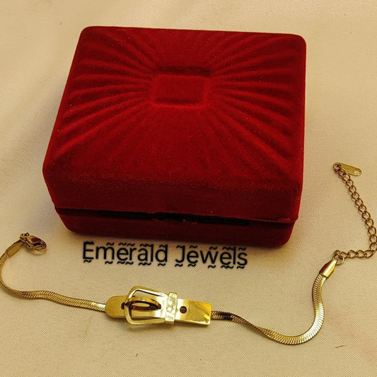 Belt Brecelete with Gold Chain (B12)