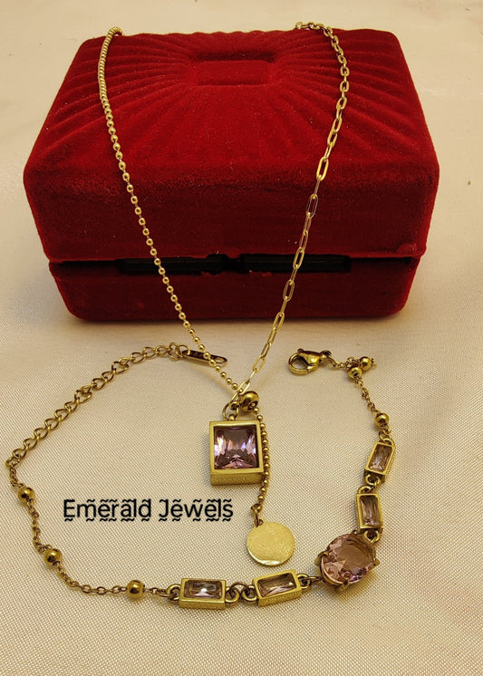Set Necklace Bracelet  (S17)