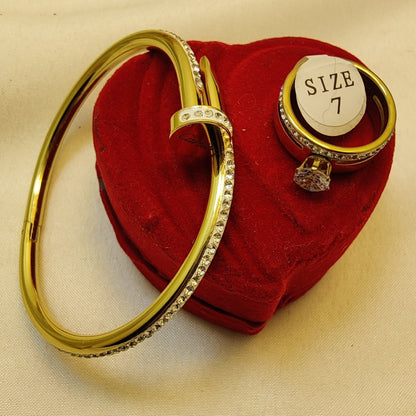 Beautiful Bracelet With Diamond Ring