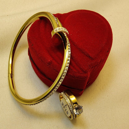 Beautiful Bracelet With Diamond Ring