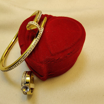 Beautiful Bracelet With Diamond Ring