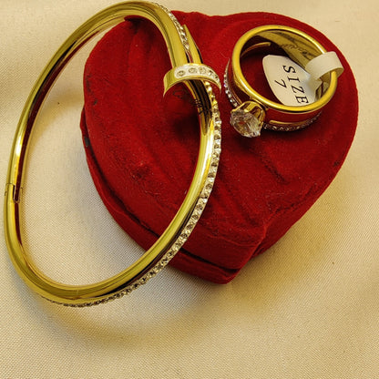 Beautiful Bracelet With Diamond Ring