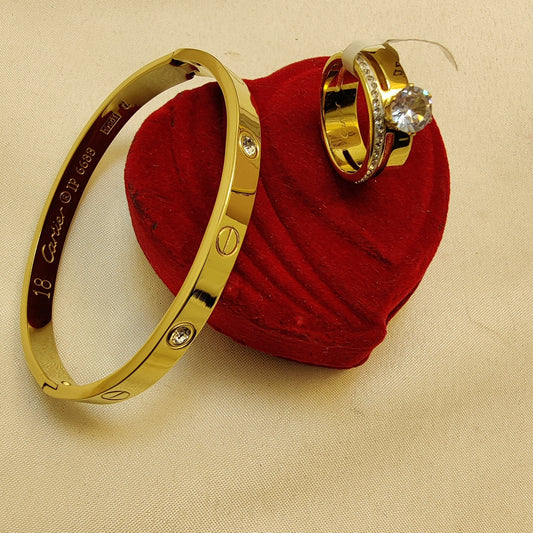 Diamond Bracelet and Ring Set