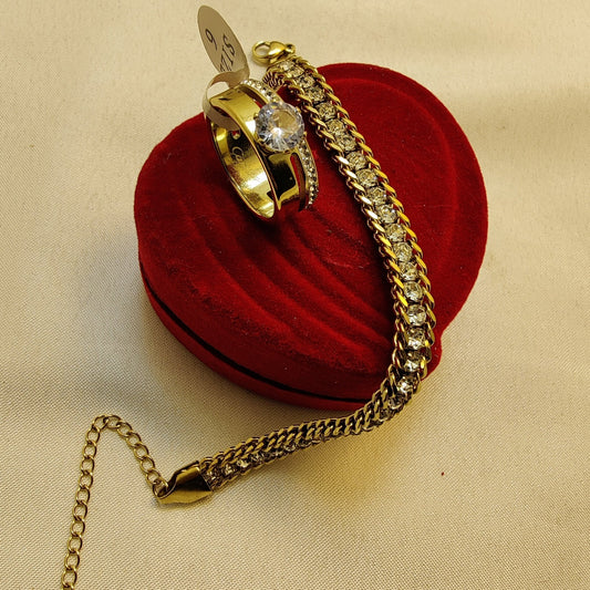 2 in 1 Beautiful Bracelet with Pretty Ring