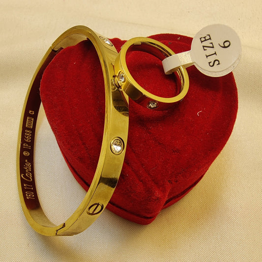 Cattier Bracelet with Daimond Ring