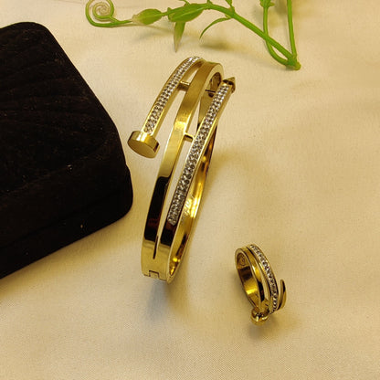 Nail Bracelet with Beautiful Ring