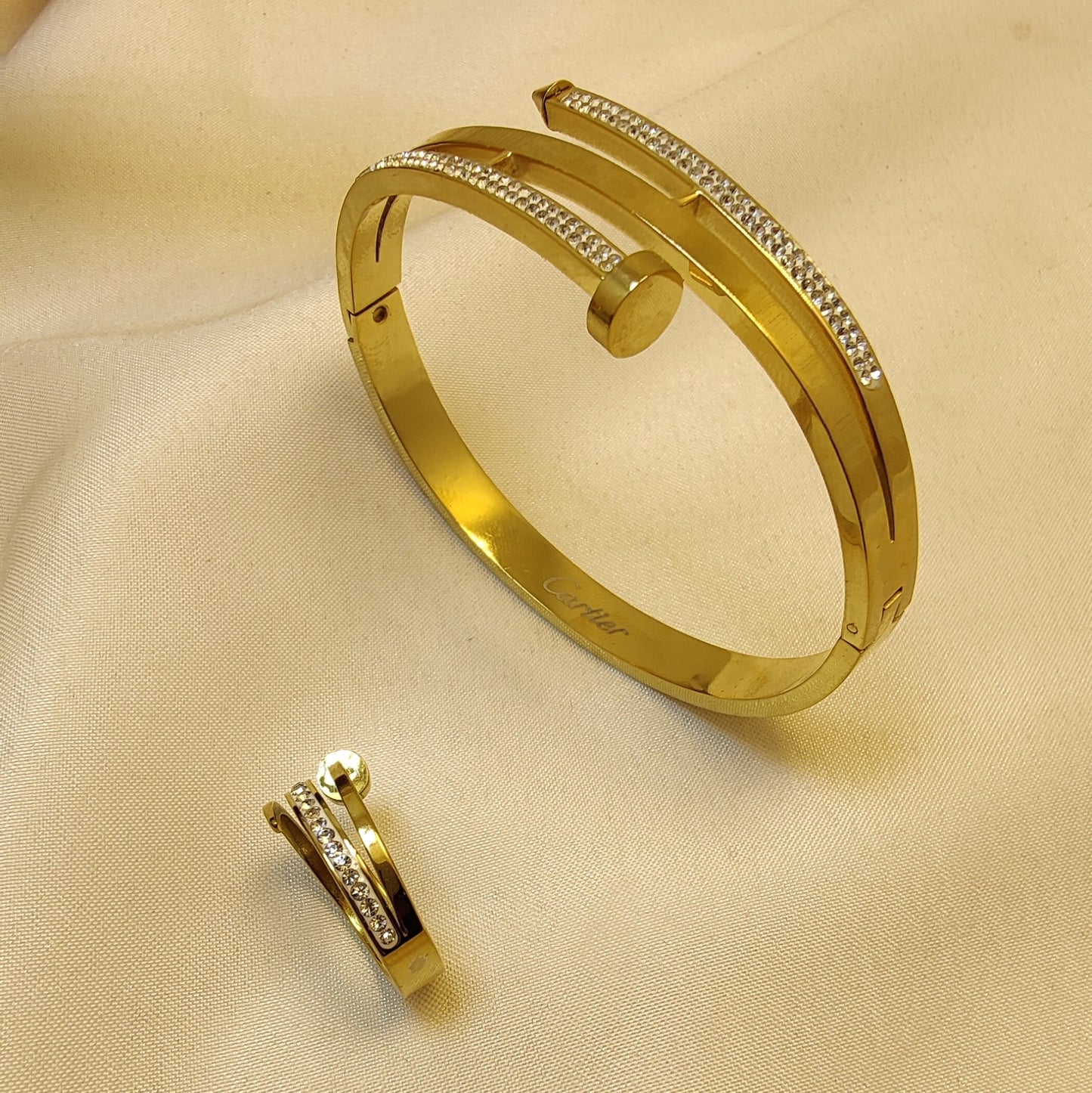 Nail Bracelet with Beautiful Ring