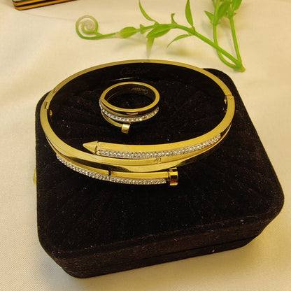 Nail Bracelet with Beautiful Ring