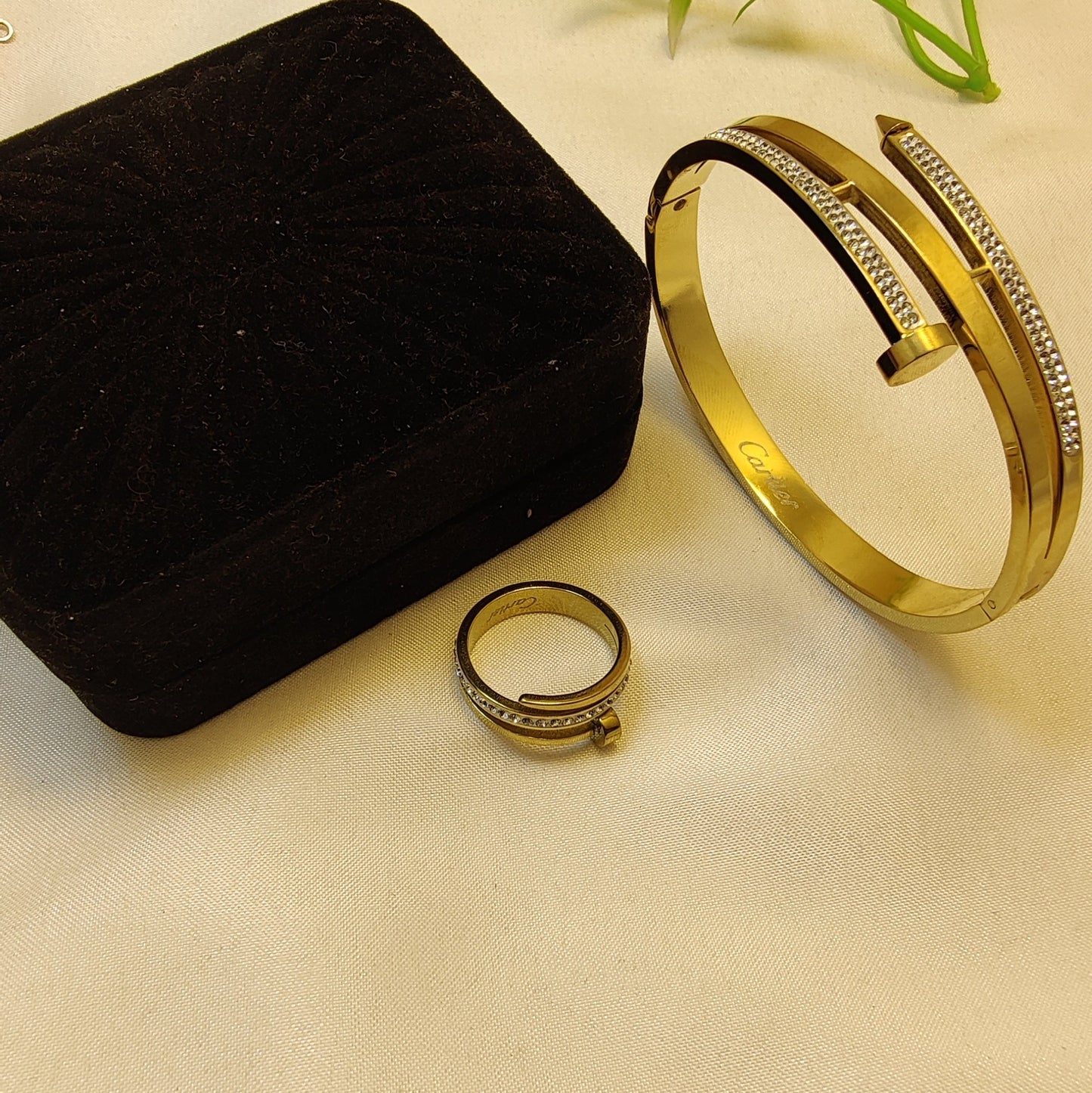 Nail Bracelet with Beautiful Ring