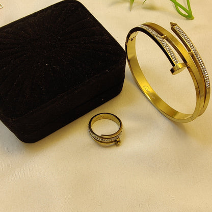 Nail Bracelet with Beautiful Ring