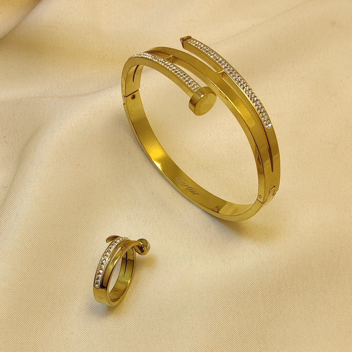 Nail Bracelet with Beautiful Ring