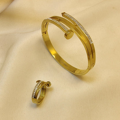 Nail Bracelet with Beautiful Ring