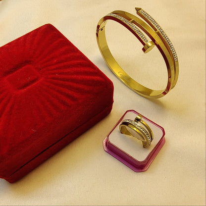 Nail Bracelet with Beautiful Ring